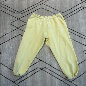 Polo Ralph Lauren Butter Yellow Cropped Joggers L